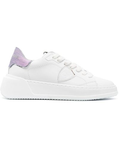Philippe Model Tres Temple Lace-Up Trainers - White