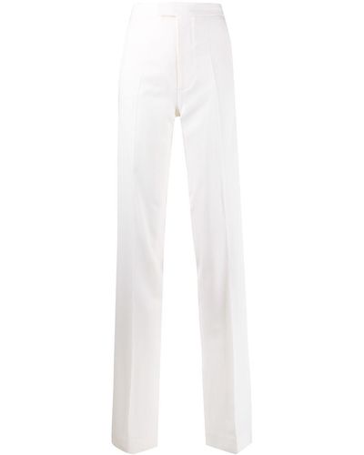 The Attico High-waisted Side Stripe Pants - White