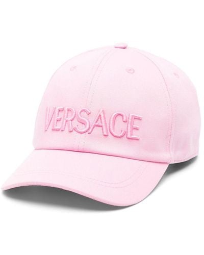 Versace Logo-Embroidered Cotton Cap - Pink