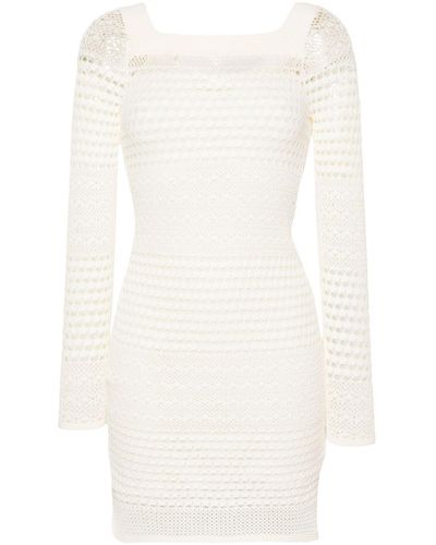 Tom Ford Open-Knit Mini Dress - White