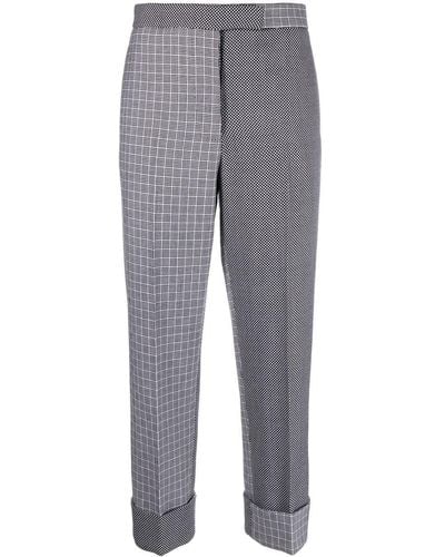 Thom Browne Patchwork Tailored Pants - Gray
