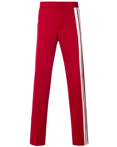 Valentino Side Stripe Track Pants - Red