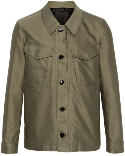 Tom Ford Cotton Military Jacket - Green