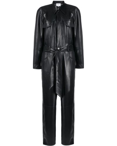 Nanushka Ashton Vegan Leather Jumpsuit - Black
