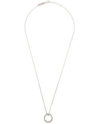Maison Margiela Engraved-Ring Detail Necklace - White