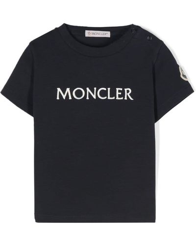 Moncler Logo-Embroidered Cotton-Blend T-Shirt - Black