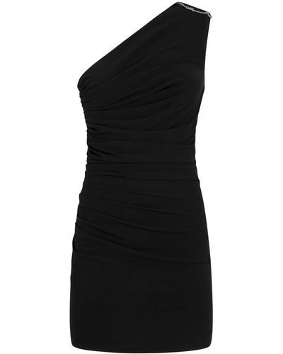 DSquared² Ruched One-Shoulder Minidress - Black