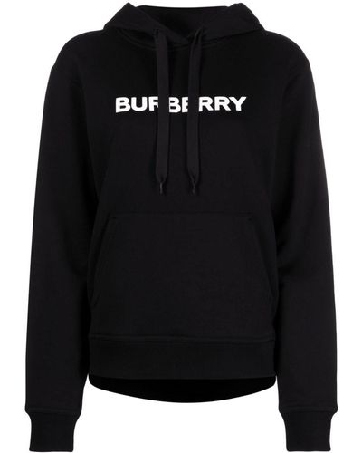 Burberry Logo-print Hoodie - Black