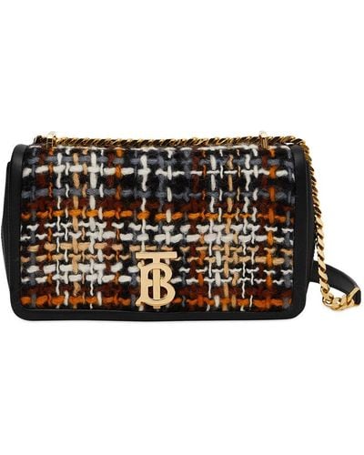 Burberry Lola Small Tweed And Leather Cross-body Bag - Black