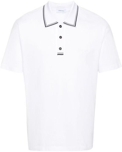 Ferragamo Embroidered-Logo Polo Shirt - White