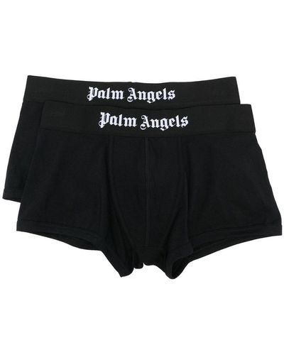 Palm Angels Classic Logo-Waistband Boxers Set - Black