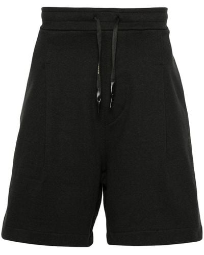 A PAPER KID Jersey Cotton Bermuda Shorts - Black