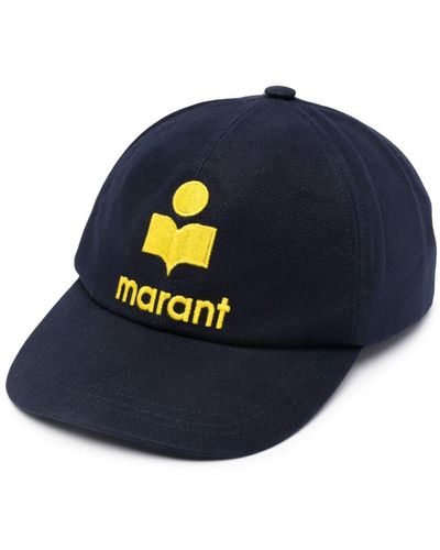 Isabel Marant Tyron Logo-Embroidered Cap - Blue