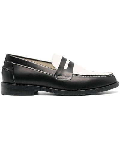 Duke & Dexter Esquire Colour-block Leather Loafers - Black