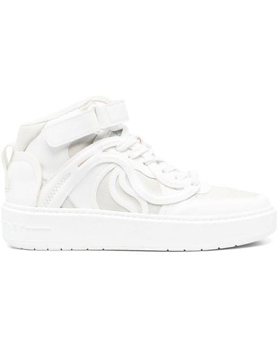 Stella McCartney Logo Patch Faux Leather Sneakers - White