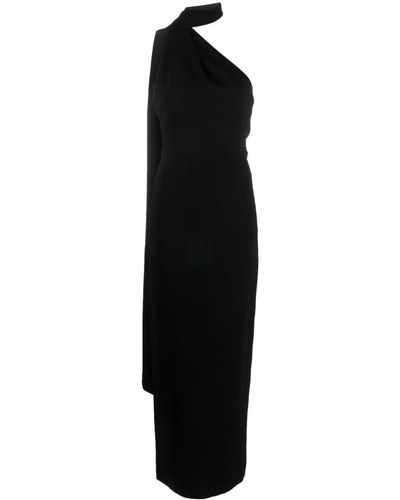 Solace London The Demi One-Shoulder Maxi Dress - Black