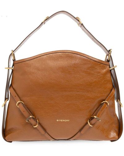 Givenchy Medium Voyou Leather Shoulder Bag - Brown