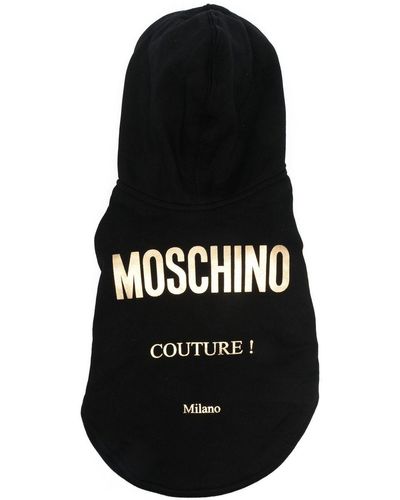 Moschino Logo-Print Hooded Pet Vest - Black