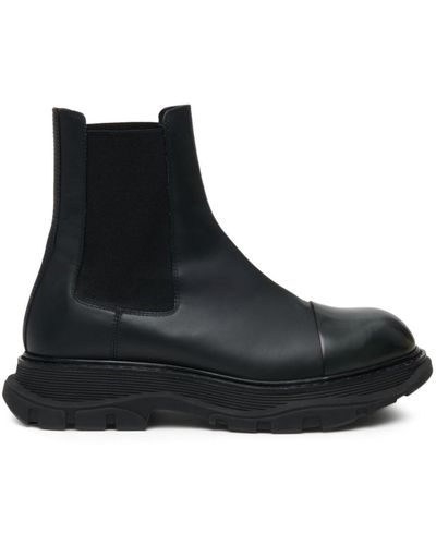 Alexander McQueen Wander Leather Chelsea Boots - Black