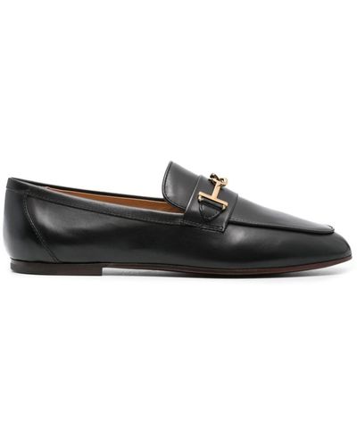 Tod's Buckle-Detailed Leather Loafers - Black