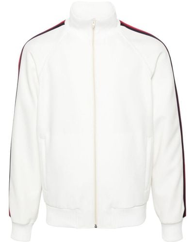 Gucci Web Detail Zipped Jacket - White
