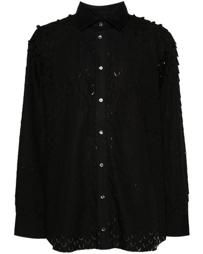 BOTTER Cut Out-Detail Cotton Shirt - Black