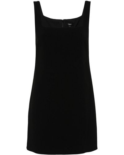 Theory Square-Neck Mini Dress - Black