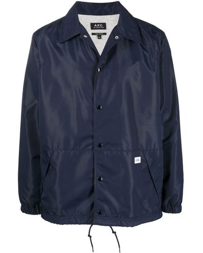 A.P.C. Lightweight Single-breasted Jacket - Blue