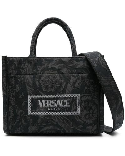 Versace Small Barocco Athena Tote Bag - Black