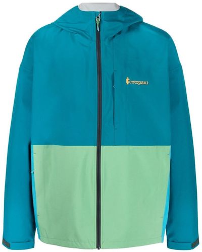 COTOPAXI Colour-Block Zip-Up Hooded Jacket - Blue