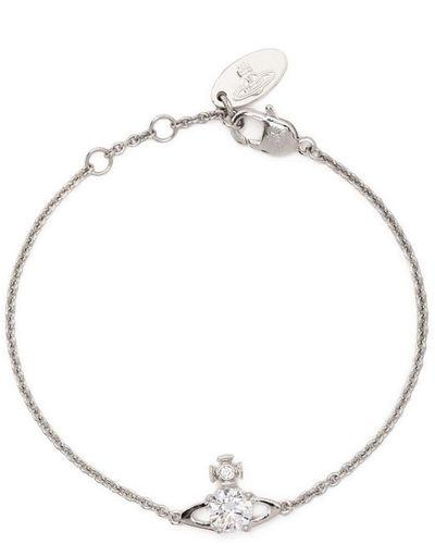 Vivienne Westwood Orb Pendant Chain Bracelet - White