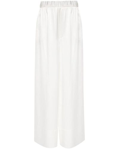 ARMARIUM Kay Silk Pyjama Trousers - White