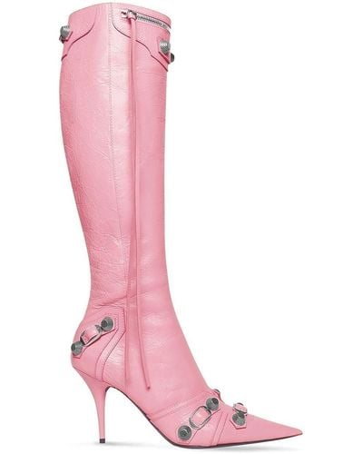 Balenciaga Cagole 90mm Knee-high Boots - Pink