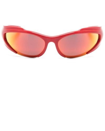 Balenciaga Reverse Xpander Rectangle-Frame Sunglasses - Pink