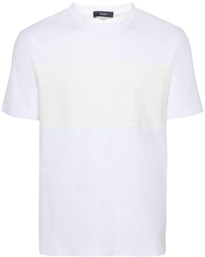 Herno Logo-Debossed Scuba T-Shirt - White