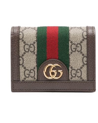 Gucci Ophidia Card Case Wallet - Grey