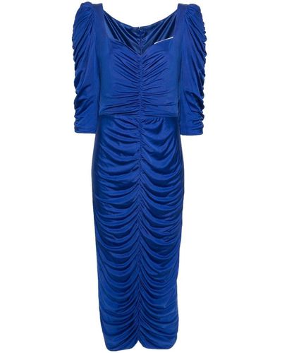 Costarellos Citrina Ruched Maxi Dress - Blue