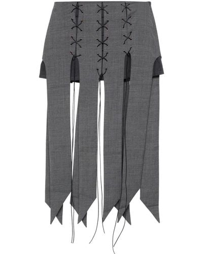 AVAVAV Strap-Detail Skirt - Gray