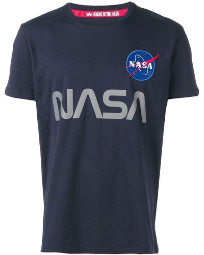 Alpha Industries X Nasa Graphic T-Shirt - Blue