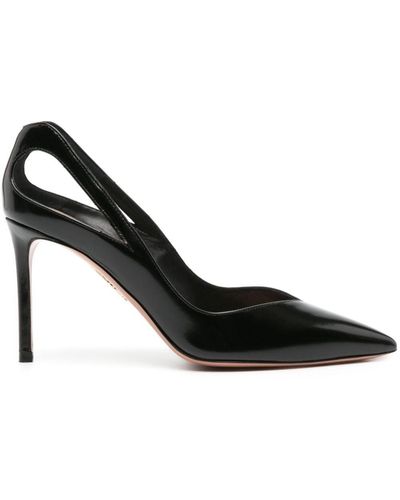 Aquazzura Sheeva 85Mm Leather Court Shoes - Black