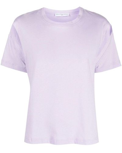 MVP WARDROBE Cut-Out Cotton T-Shirt - Purple