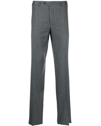 Canali Tailored Wool Pants - Gray