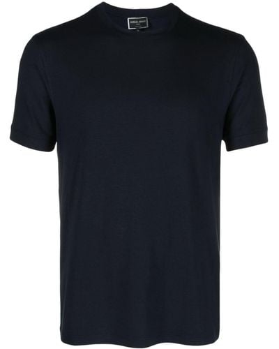 Giorgio Armani Crew-Neck Jersey T-Shirt - Black