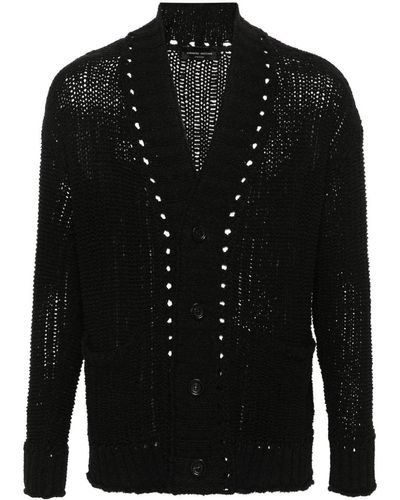 Roberto Collina Chunky-Knit Cotton Cardigan - Black