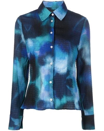 Ahluwalia Koro Long-Sleeve Shirt - Blue