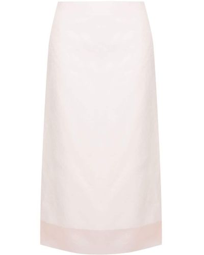 Max Mara Layered Pencil Skirt - White