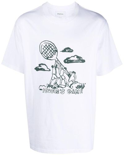 Palmes Graphic-print Short-sleeved T-shirt - White