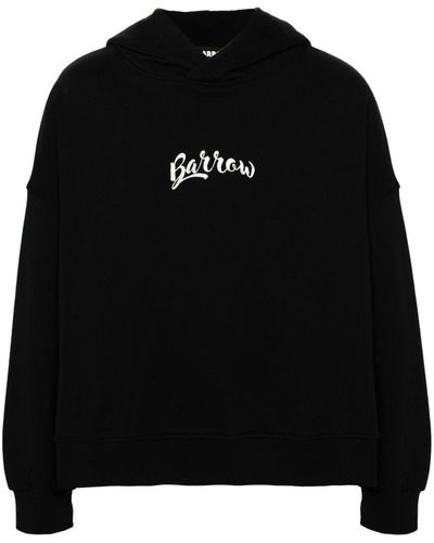 Barrow Logo-Print Cotton Hoodie - Black