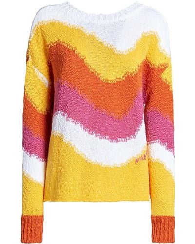 Marni Colour-Block Knitted Jumper - Yellow