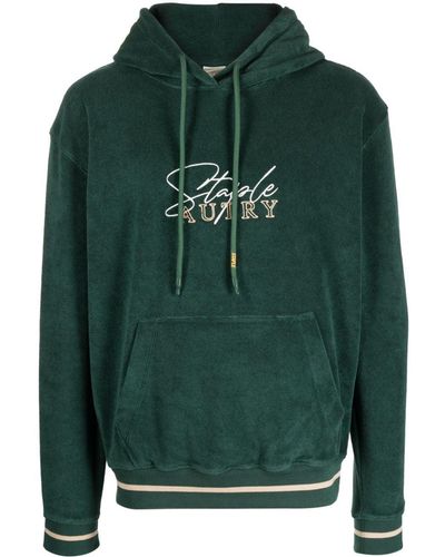 Autry X Jeff Staple Logo-Embroidered Hoodie - Green